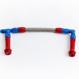 AED Performance - Braided #6 Dual Feed Line, Fits 4150 - Part #6095